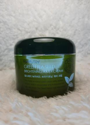 Освітлюючий крем для обличчя farmstay green tea whitening water cream 100 мл