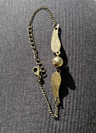 Браслет гарри поттер снитч бронза и серебро, аксессуар