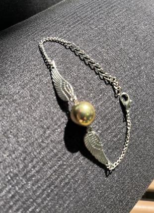 Браслет гарри поттер снитч бронза и серебро, аксессуар