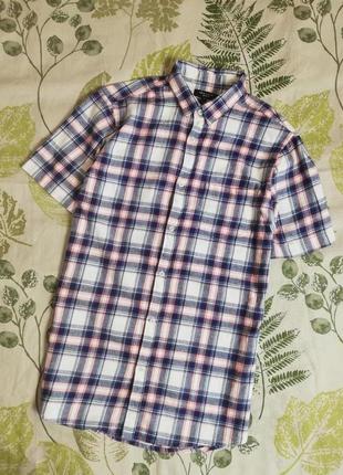 Фірмова шикарна сорочка в клітку new look 100% коттон