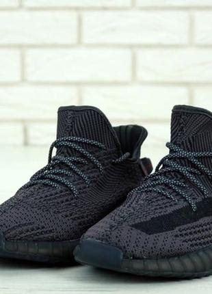 Мужские стильные летние кроссовки adidas yeezy boost 350 black.