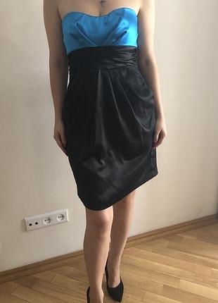 Атласное платье-футляр, s