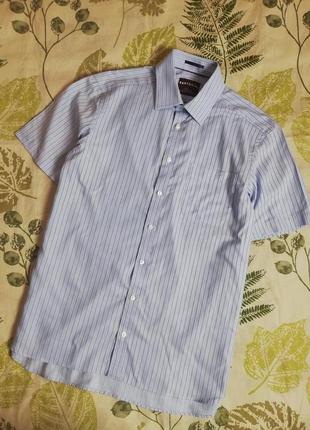 Фірмова сорочка в смужку marks & spencer 100% коттон