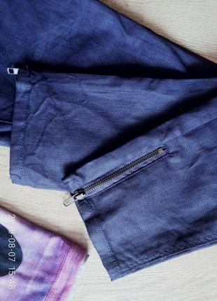 Красиві укорочені брюки чиносы в глибокому фіолетовому кольорі5 фото