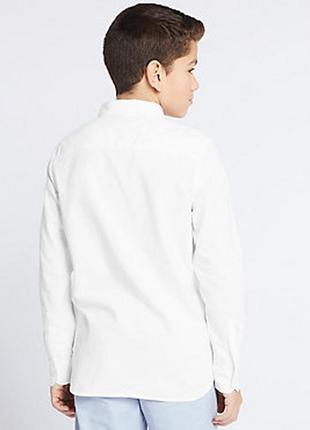 Котоновая рубашка мальчику 8/9 лет от m&s 2
