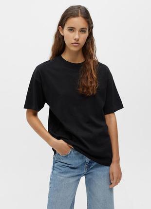 Котонова оверсайз футболка pull&amp;bear8 фото