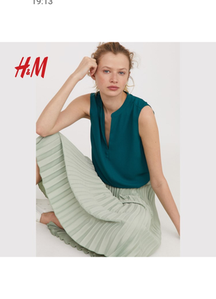 Блузка изумрудного цвета от h&m2 фото