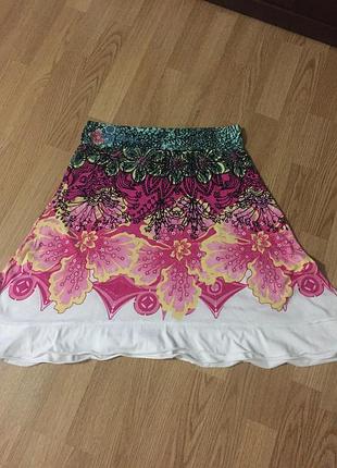 Спідниця тонкий трикотаж,кольорова