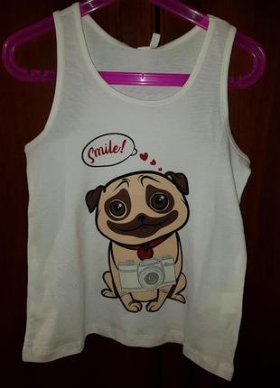 Волшебная футболка хамелеон "мопсик " defacto рисунок меняет цвет на солнце можно мальчику и девочке