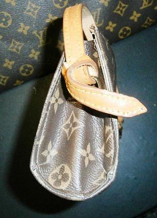Monogram canvas pochette accessories /ручка шкіра 3