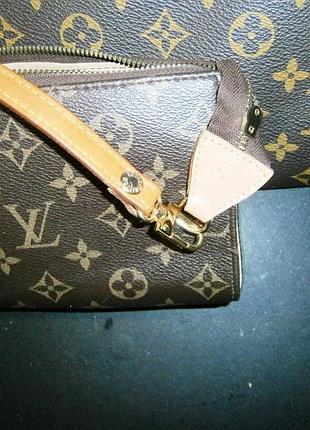 Monogram canvas pochette accessories /ручка шкіра 4