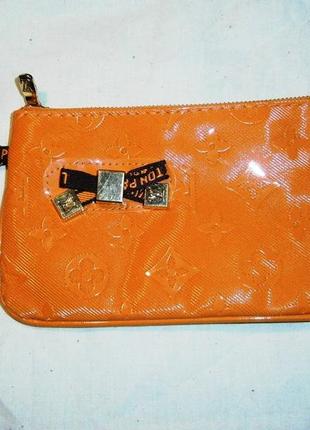 Bright orange coin wallet purse