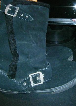 Vans (корея) высокие замшевые сапоги (демисезон) 39р-26см б/у