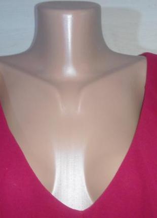 Шифоновая блуза с глубоким декольте с   воланом и кружевом   orna farno5 фото
