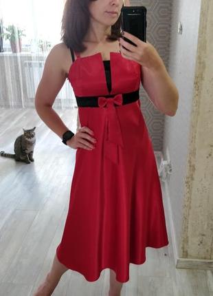 Нарядное красное платье, польша1 фото