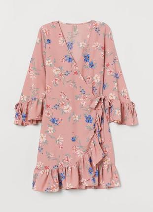 Новое милейшее платье на запах в цветочный принт,трендовое нарядное платье h&m1 фото