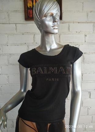 Футболка с логотипом balmain