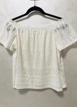 Ажурная женская кружевная блуза h&m