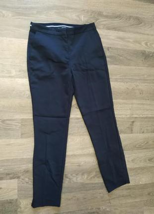 Брюки синие zara basic1 фото