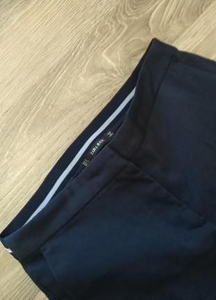 Брюки синие zara basic3 фото