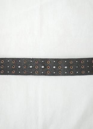 Ремень мужской кожаный с металлическими вставками 95 см10 фото