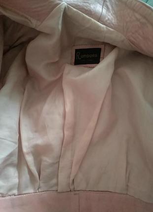 Куртка винтажная нежный цвет кожа8 фото