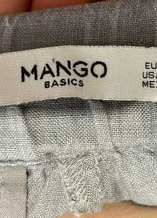Mango льняні штани брюки завужені7 фото