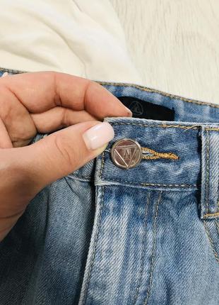 Женская джинсовая юбка missguided с рваными элементами3 фото