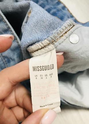 Женская джинсовая юбка missguided с рваными элементами7 фото