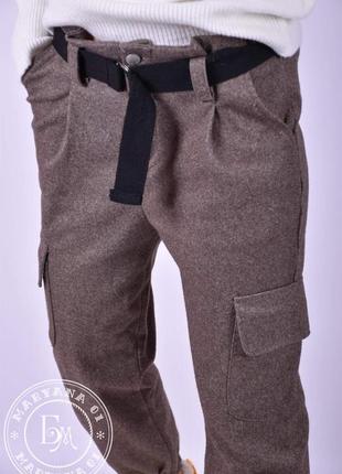Теплі штани джоггери / карго розмір м9 фото