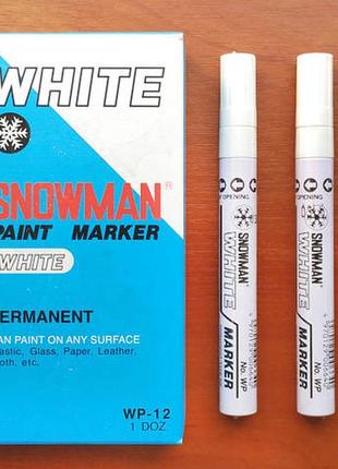 Перманентний маркер snowmen білий