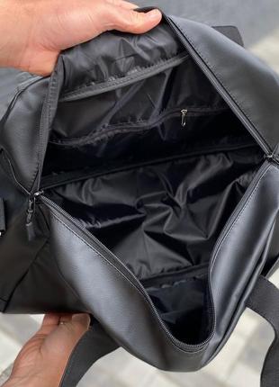 Черная спортивная дорожная сумка повседневная универсальная7 фото