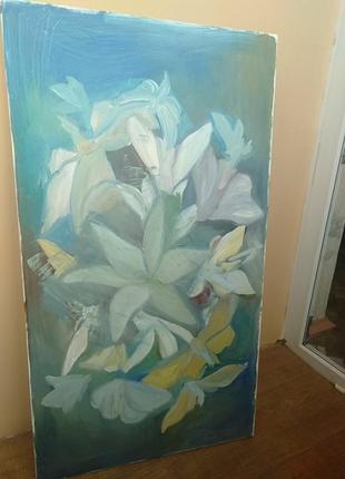 Картина квітм холст без рамки