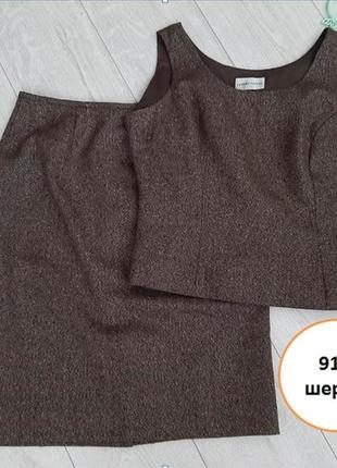 Новый шерстяной женский костюм, albert nipon