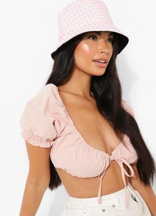 Двухсторонняя панама в клетку boohoo