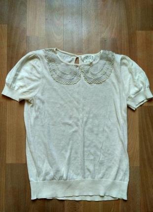 Блузка-футболка кремового цвета2 фото