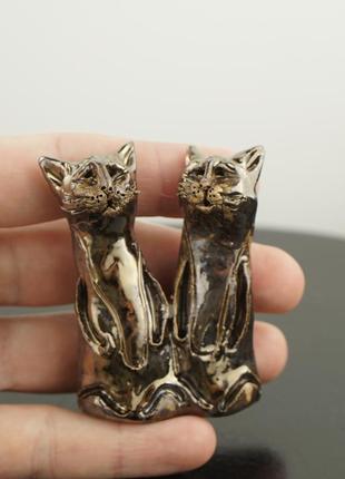 Керамічна статуетка у вигляді кішок cat figurine2 фото