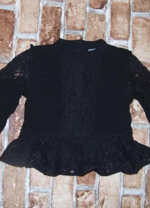 Котон блузка з мереживом 4 роки дівчинці next