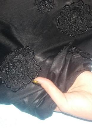 Шикарне чорне плаття, від грудей - матеріал під шкіру3 фото