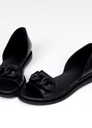 Босоножки "hotsummer", черные, натуральная кожа