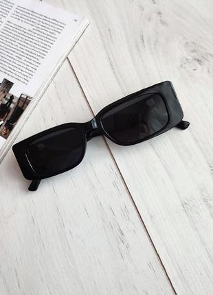 Очки прямоугольные солнечные женские, узкие очки