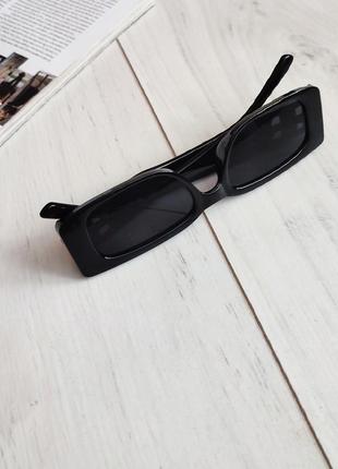 Очки прямоугольные солнечные женские, узкие очки