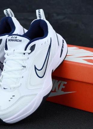 Мужские кроссовки nike air monarch white blue 40-41-42-43-44-45