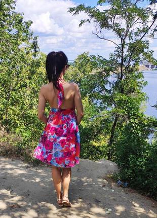 Сарафан шифоновое платье с открытой спиной