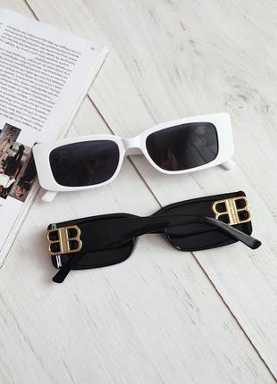 Очки прямоугольные солнечные женские, узкие очки