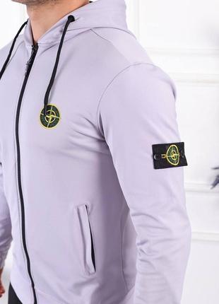 Мужской спортивный трикотажный костюм stone island