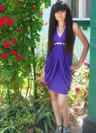 Коктейльное платье фиолетовое