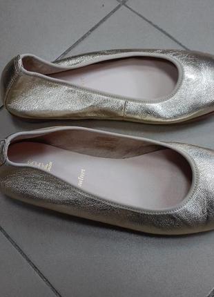 Мягусенькие кожаные балетки мокасины туфли р.405 фото