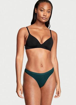 Трусики зеленые хлопковые стринги оригинал victoria’s secret