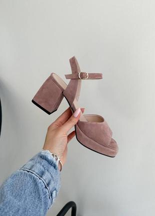 Босоножки кожа, замша